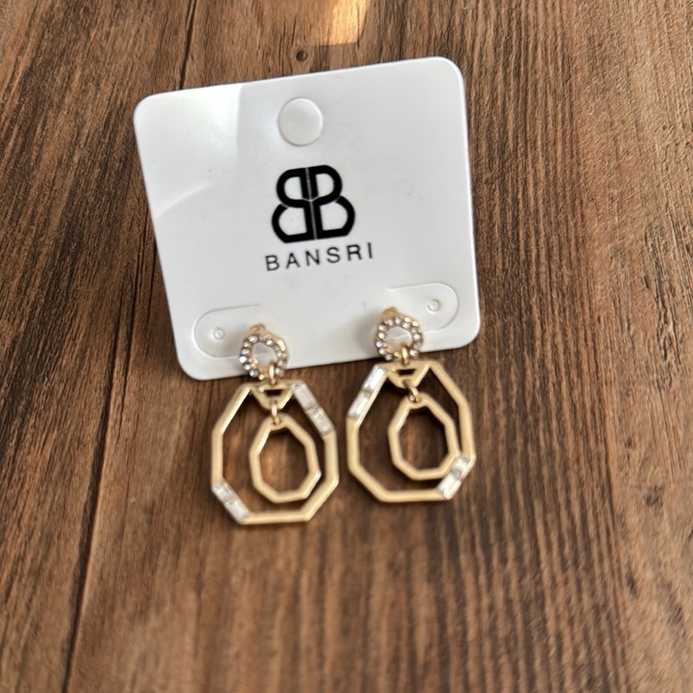 Bansri Gold Geometric Earrings